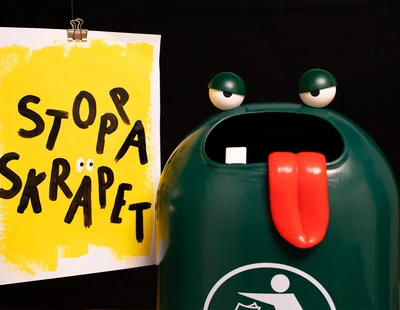 stoppa skräpet skräpmonster