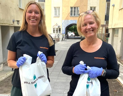 Heimstaden plockar skräp