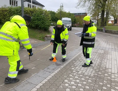 Skräpmätning i Borås. Foto: Borås Stad