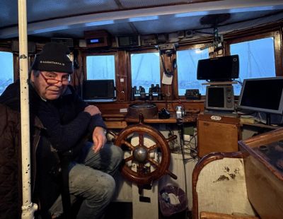 Thoms Lövström på båten Siam