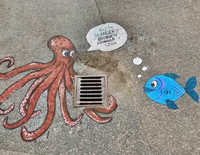 Asfaltsmalning på Samskolan - Nacka vatten och avfall