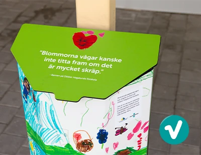 Folierad papperskorg