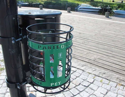 Pantkorg för flaskor och burkar