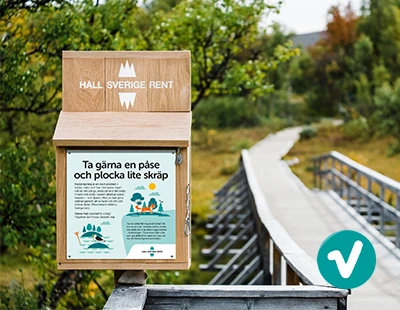 Påsholk uppsatt i naturen