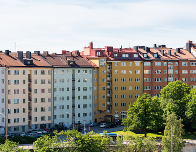 Stad bostadsområde innerstad