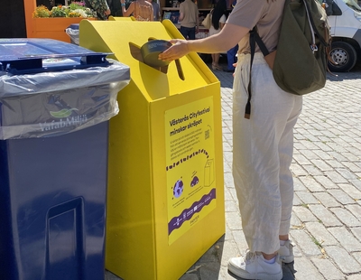 Återlämningsstation för flergångs Västerås Cityfestival