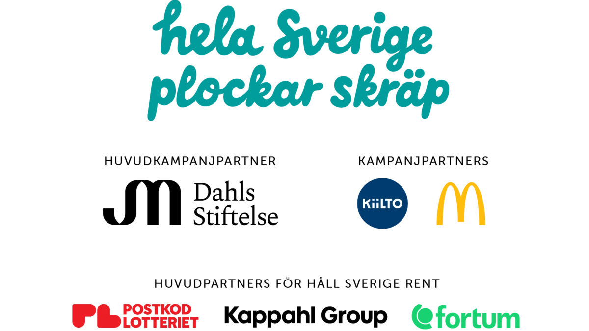 Hela Sverige plockar skräp 2026 partners logoblock