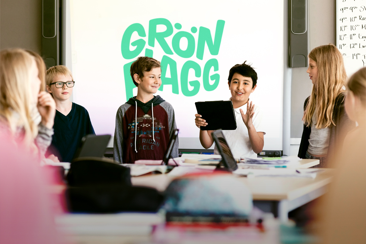 grön flagg