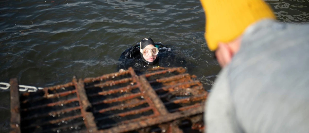 Skräpdyk med Rena Mälaren