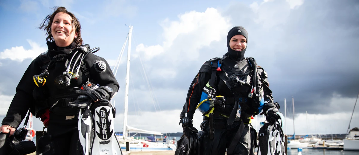 Dykare efter skräpdyk. Foto: Louise Johansson