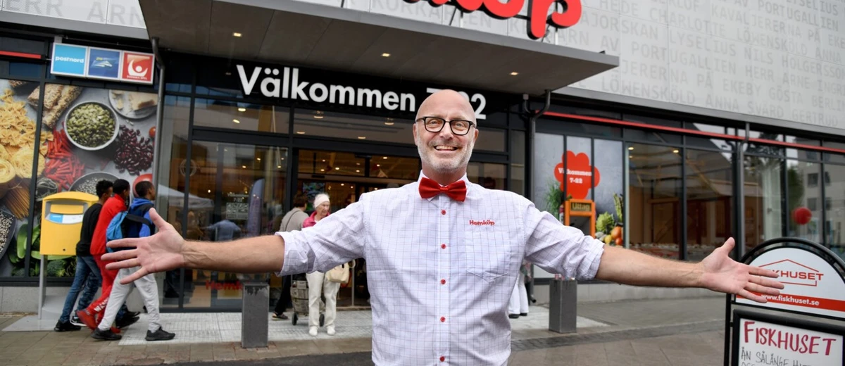 Man utanför Hemköp
