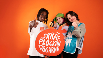 Tre barn är med i Skräpplockardagarna