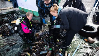 Skräpdyk i Lysekil. Foto: Louise Johansson