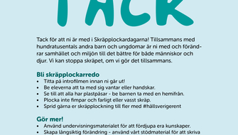 Infobrev till gymnasiet om Skräpplockardagarna