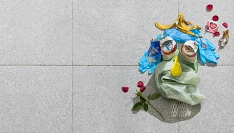 Dumpat skräp i parken