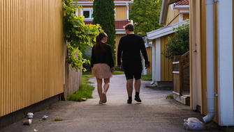 Skräp i staden bostadsområde