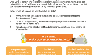 Inbjudningsbrev som kommuner kan skicka till förskolor inför Skräpplockardagarna 2025