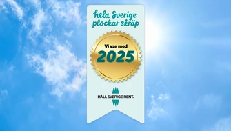 Emblem som talar om att ni var med när hela Sverige plockade skräp