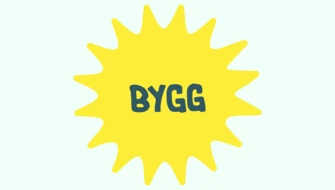 Grön flagg bygg