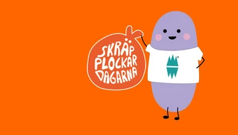 Grafisk böna med Skräpplockardagarnas logga