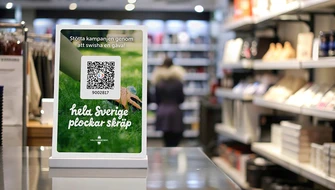 QR kod i affär