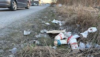Skräp i dikeskanten