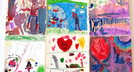 Teckningar från barn på Dibber Hagalunds förskola