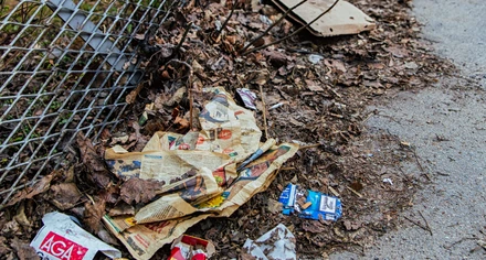 Skräp i stadsmiljö