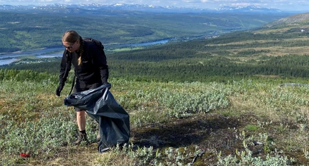 Skräpplockning på Åreskutan