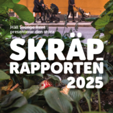 Gröna växter med text "Skräprapporten 2025"