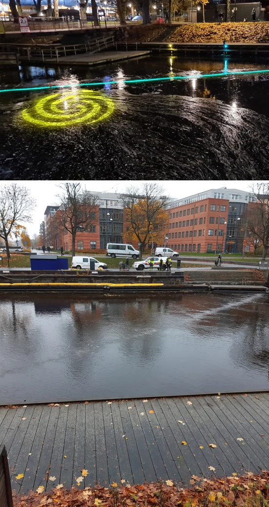 Luftbubblor i Fyrisån