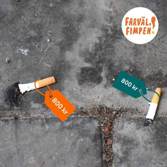 Fimpar slängda på gatan