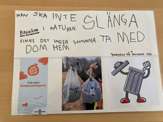 Skylt från en förskola i Grebbestad