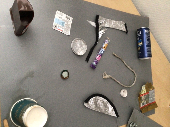 Metallens förskola i Finspång har gjort skräpkonst