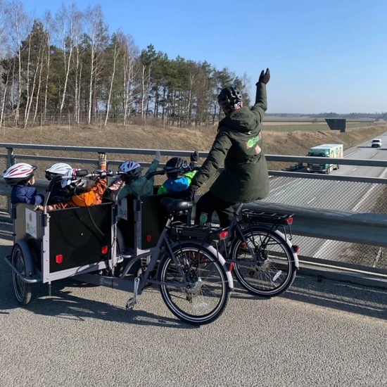 Förskolan Ugglan är på cykeltur