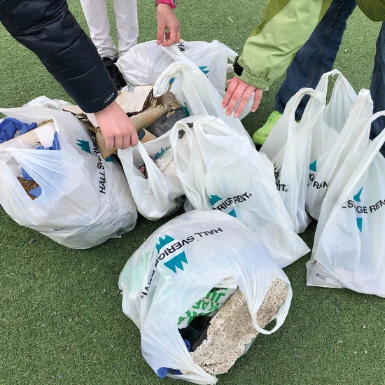 Gripsholmsskolan plockar skräp