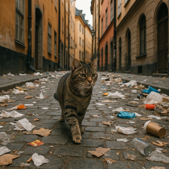 katt och skräp