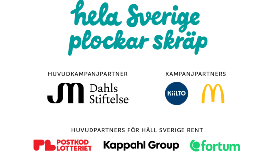 Hela Sverige plockar skräp 2026 partners logoblock